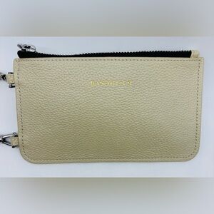 Bandolier Cream Pebbled Leather Crossbody Mini Bag
